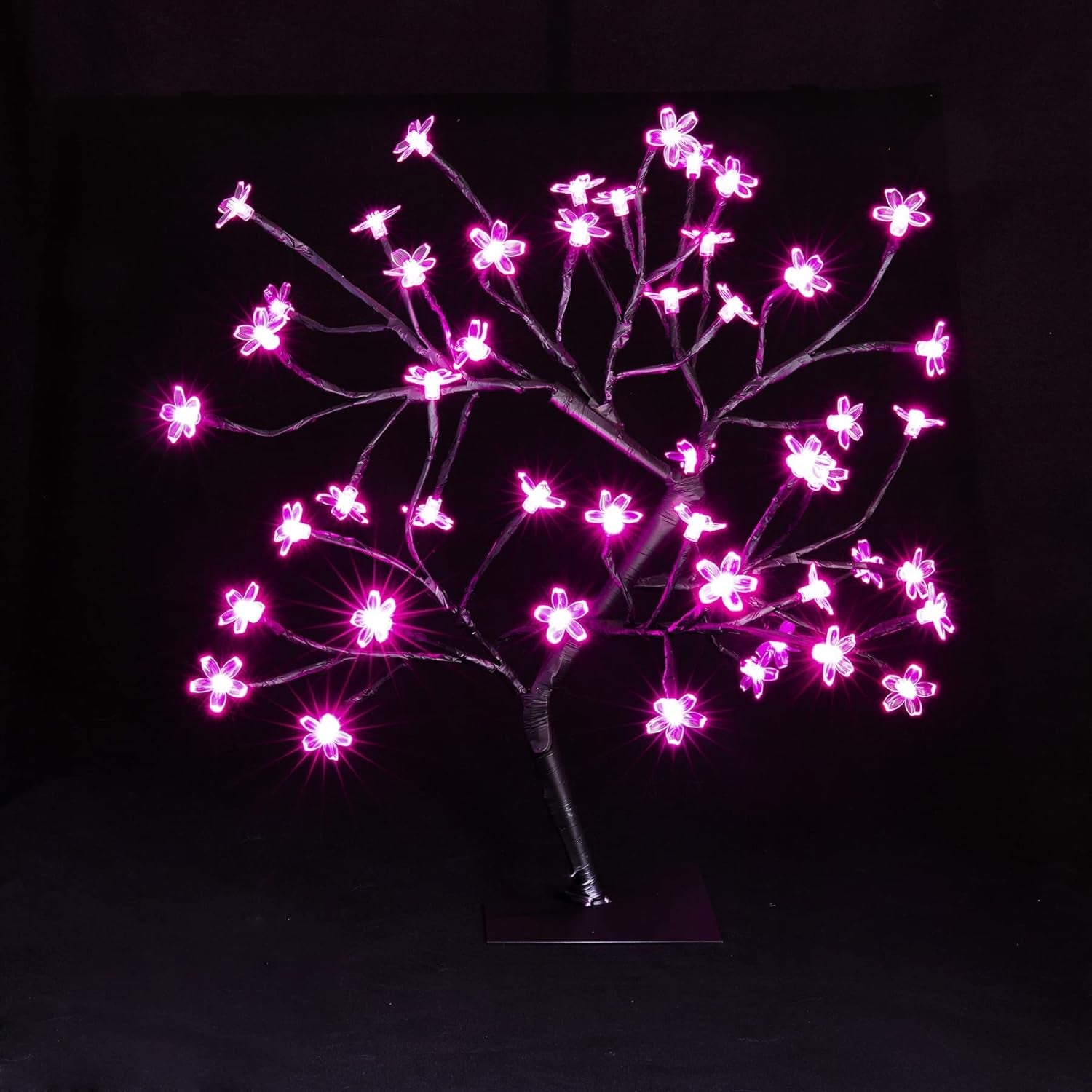 Bonsai Tree Light Artificial Tree Led Flower Cherry Blossom Light Adjustable Branches Battery Operated for Room Decoration and Gift (Pink)